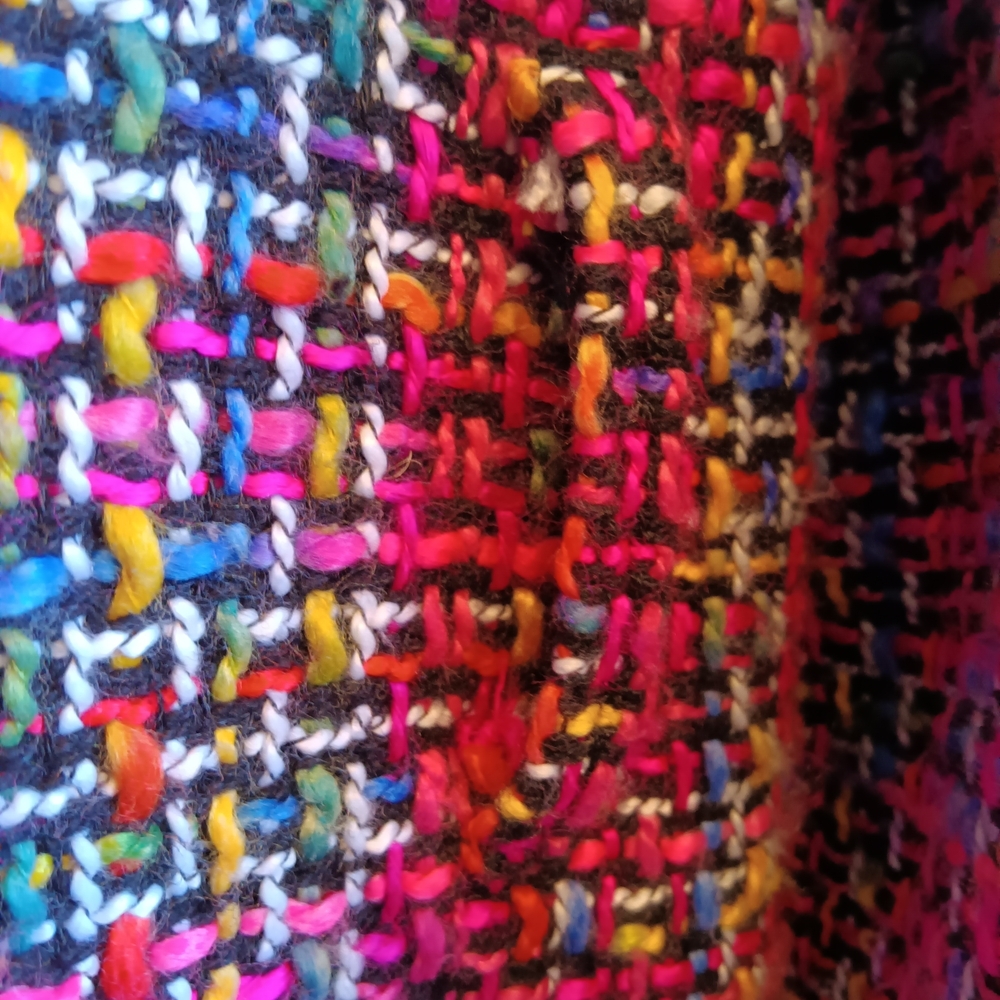 CLEARANCE SALE!!  Forever 21 Vibrant and Exotic Multicolor Double Breasted Coat - Picture 2 of 8